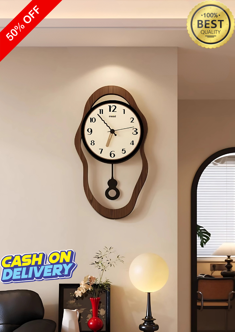 Retro clock wall clock living room simple modern creative clock wall Fancy