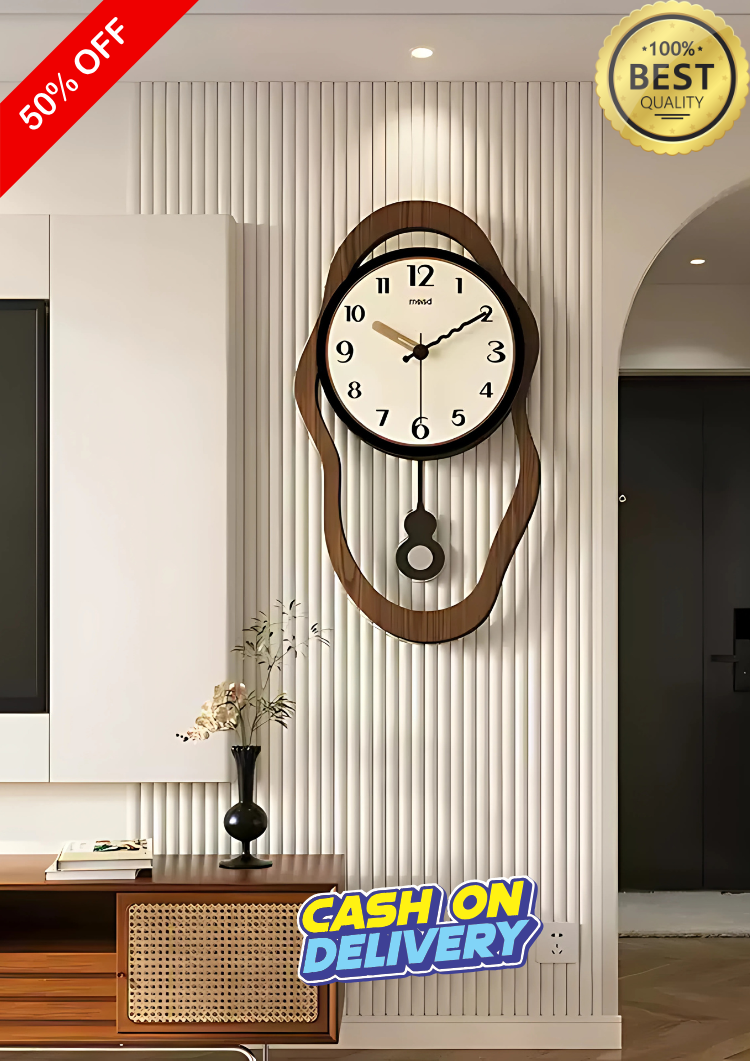 Retro clock wall clock living room simple modern creative clock wall Fancy