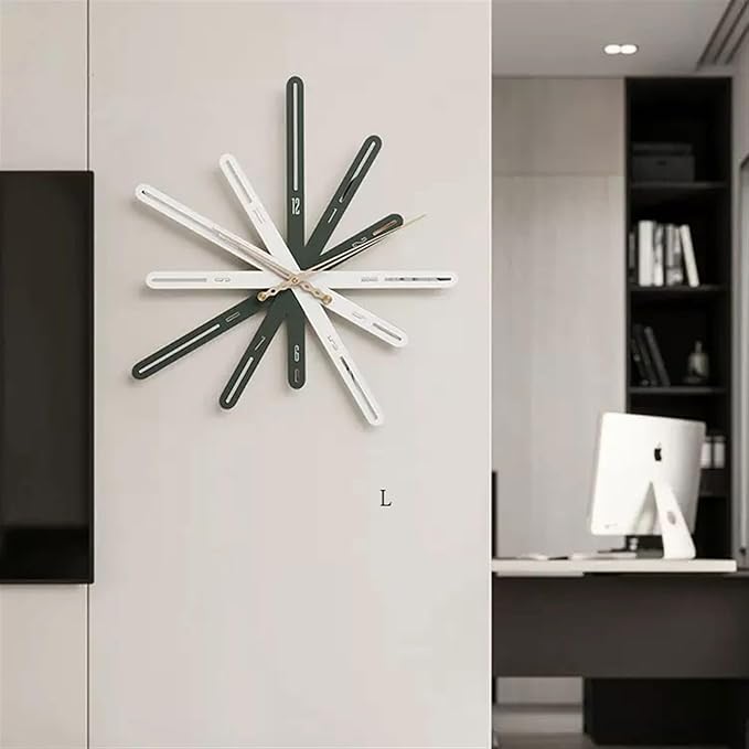 Unique Modern Linear Abstract Geometric Wall Clock 570mm Decor Art Living Room Bedroom