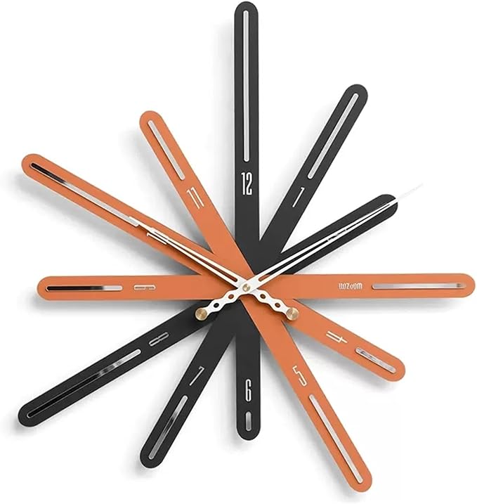 Unique Modern Linear Abstract Geometric Wall Clock 570mm Decor Art Living Room Bedroom